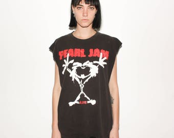 1992 Pearl Jam Alive 90s Tour Cut Off Tank T Shirt