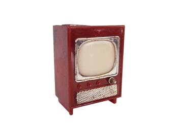 Vintage Television TV Salt and Pepper Shakers/ Pop up/ 50s Mid Century Modern Retro Kitchen/ Kitsch/ Plastic S & P Shakers Collectible RARE