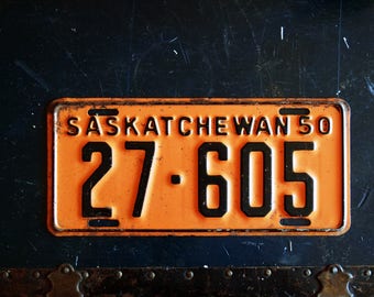 1950 Saskatchewan License Plate - 27-605