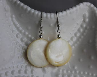 Yellow - Somya Handcrafted GS & Shell Work Fabart Earrings main image 0