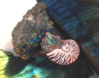 Crystal Nautilus - Hard Enamel Pin