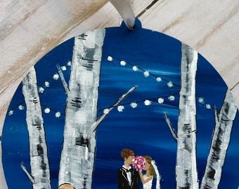 Our First Christmas Ornament Married- Just Married Ornament - Wedding Christmas Ornament - Personalized Wedding Ornament - Newlywed Gift