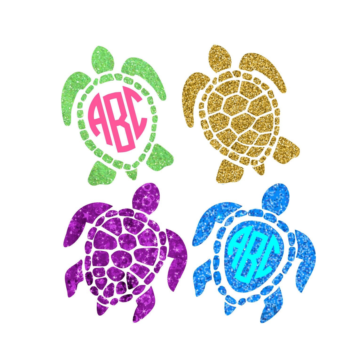 Download Sea Turtle Monogram Svg File