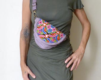 Hand Free Bag / Adjustable Small Bag / Bum Bag / Pocket Belt / Waist Bag / Belt Bag / Embroidery Small Bag / Fanny Pack Festival / Hip Pouch