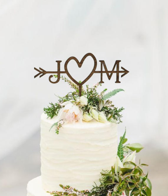 Rustic Wedding Arrow Cake Topper Custom Beach Rustic Wedding Arrow Cake Topper Custom Beach
