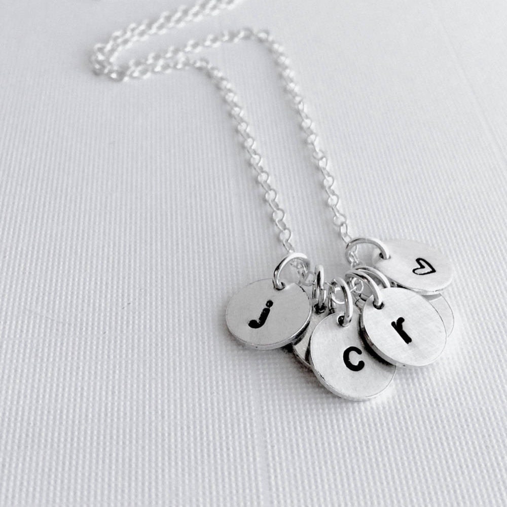 Multiple Initial Necklace / Personalized Mother's Necklace