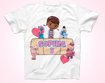 Doc McStuffin Birthday Shirt, Doc McStuffin Birthday Tshirt, Custom Birthday shirt, Party Outfit Shirt