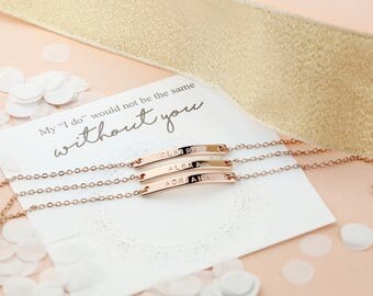 Personalized Bracelet SET OF 2 TO 8 Bulk Discount - Will You Be My Bridesmaid Box Proposal Gift Bridesmaid Gift Box Monogram - 2BR