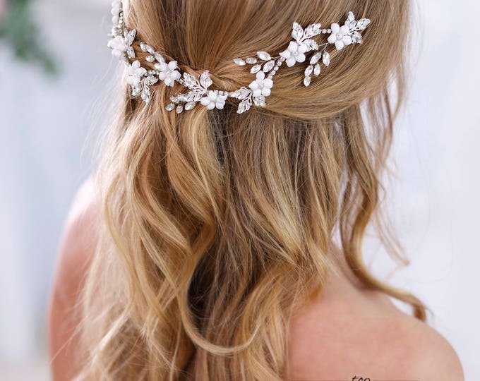 Crystal headband Bridal hair flowers Bridal Hair Jewelry Wedding Headband Wedding Headpiece Rhinestone headpiece Crystal Hair Accessories