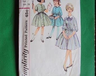 Vintage 1989 Toddler Ruffle Tea Length Dress Simplicity 8987