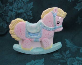 Vintage Baby Rocking Horse Planter