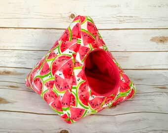 Hedgehog Bed | Guinea Pig Bed | Small Animal Bed | Hedgehog House | Guinea Pig House | Rat Bed | Tent | Teepee | Watermelon Design