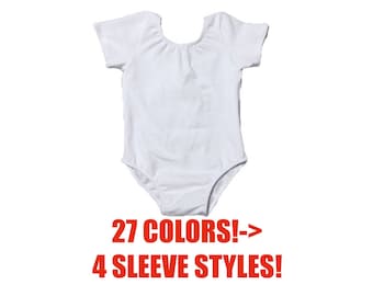 Solid Leotard •(baby leotard, toddler leotard, dance leotard, gymnastics leotard, birthday outfit, girls leotard, ballet leotard,cake smash)