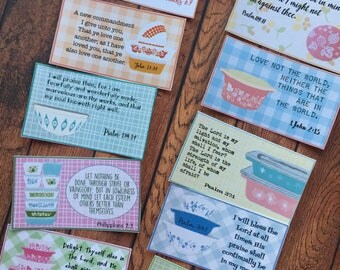 Bible Verse Cards-Pyrex