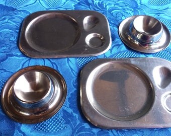 2 Egg Cups with trays