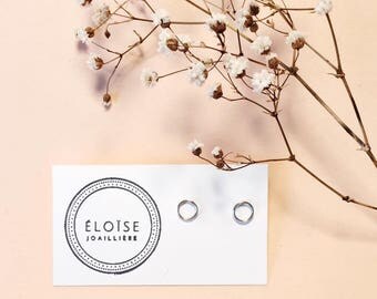 sterling silver earrings, minimalist earrings, circle earrings, minimalist earrings, circle earrings, sterling silver