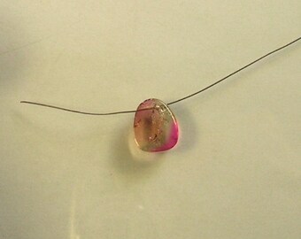 Watermelon tourmaline slice AA+ 12 x 10 x 4mm 5.9ct