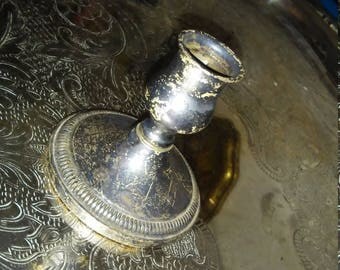 One Fisher Sterling Silver Candleholder