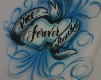 Couples shirt, airbrush shirt, gift for her, parchen pullover, wedding gift, his and her shirts, custom couples shirt, matching shirts