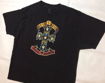 Guns N Roses t shirt mens xl 80s 90s rock n roll illusion appetite for destruction rock band tee