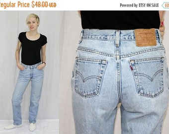 Summer Sale Vintage 80s Levis 512 HIGH Waist Slim Fit Straight Leg Retro MOM Jeans USA 9 30x32