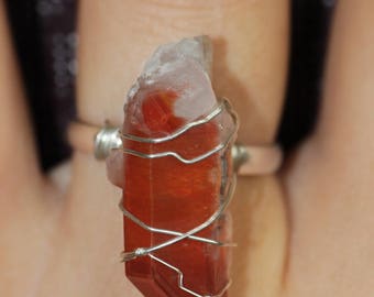 Unique rare Hematoid quartz ring