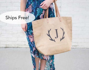 Monogrammed Tote-Personalized Beach Bag-Monogrammed Weekender Bag-Hostess Gift for Her-Gifts under 50-Personalized wife gift-gift for sister