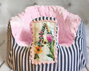 Alphabet Flowers Blush Bumbo Cover