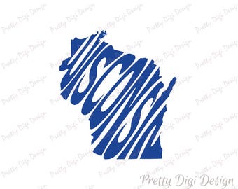 Digital Wisconsin Word Art, Wisconsin jpg, png, pdf, eps, svg, dxf, Wisconsin logo design, Wisconsin word in map shape, Wisconsin wall decor