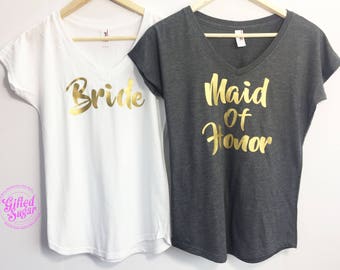 Bride Shirt, Maid of Honor, Bridesmaid Shirt, Bride Gift, Bridesmaid gift, Bachelorette Party Tee, Bachelorette Party Shirt, Wedding Gift