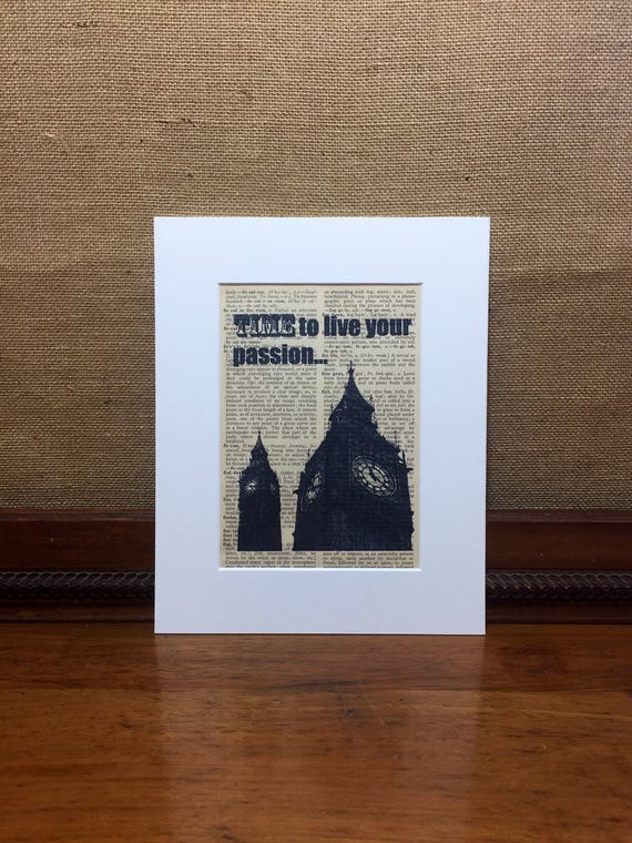 Time To Make Things Happen | Big Ben Print | Vintage Style Print | Inspirational Print | Live Your Dreams | Living Your Passion | Lady Boss