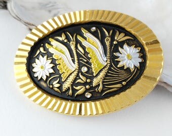 Lucky Crane Brooch - Long Life Crane Brooch