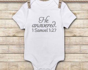 Coming Home Outfit - Christian Baby Gift - Custom Onesie - Pregnancy Reveal Onesie - Gender Reveal Onesie -