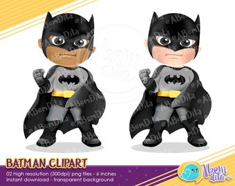 Batman Clipart, Cute Superhero Clipart, Hero Clipart, Heroes Clipart