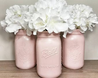 Pink Mason Jars, Country Wedding, Country Wedding Decorations, Pink Party Decorations, Pink Party Supplies, Rustic Wedding, Country Wedding