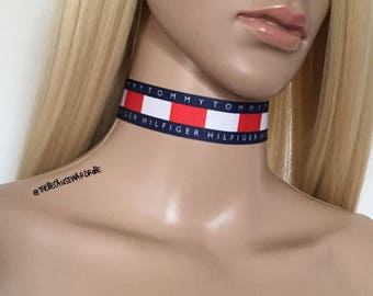 Choker FREE ww SHIPPING! Tommy Hilfiger Style Choker Tommy Style Choker Hilfiger Style Choker Supreme Bape CDG