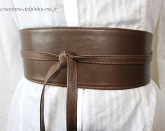 Lambskin leather belt