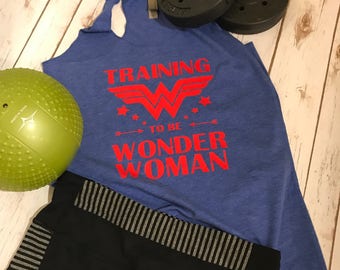 Training To Be Wonder Woman Workout Tank/ On sale!