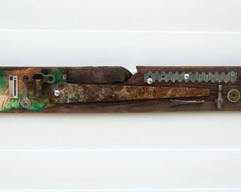Recycled Assemblage Art - Mixed Media Art - Upcycled Art