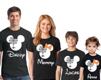 Disney SPIDER Shirts, Disney halloween shirts, Disney inspired shirts,Disney family vacation shirts, Mickey not so scary Halloween shirts