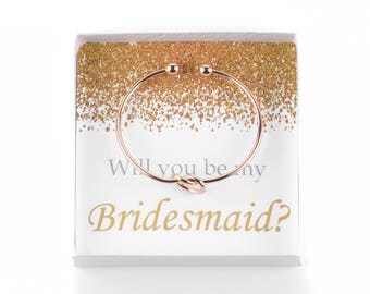 Will You Be My Bridesmaid Bracelet Box, Bridesmaid Proposal, Maid of Honor, Be My Bridesmaid Gift, Wedding Party Gifts, Ask Bridesmaids