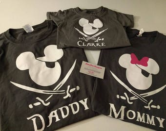 Disney Pirate Shirt, Disney family vacation shirt, Matching Family Vacation Disney shirts,Personalized disney shirts, Vacation Disney Shirts