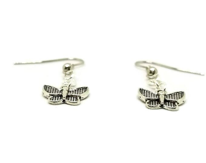 Butterfly Charm Earrings, Unique Birthday Gift, Gift for Her, Stocking Stuffer, Gifts Under 5, Butterfly Jewelry, Nickel Free