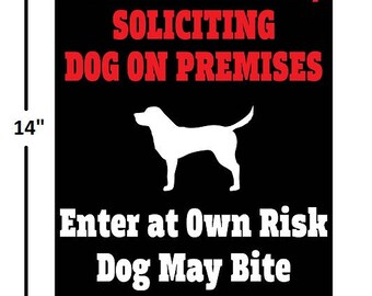 ONLY LEGAL Beware of Dog Sign / No Trespassing Sign - 14 x 10 inch