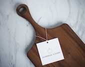 Classic Large & Small Walnut Cutting Board with Handle - Free Care Kit