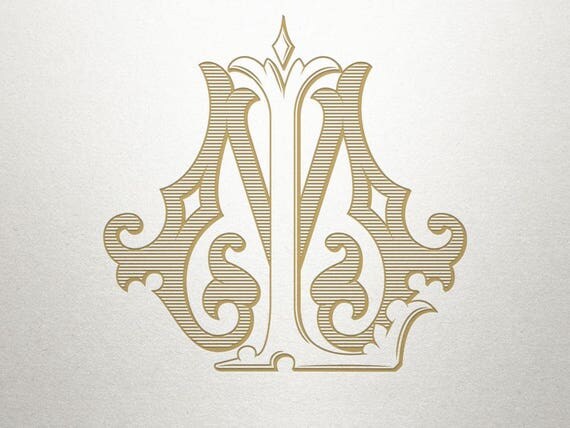 Monogram Lmm Interlocking Wedding Monogram LM ML Wedding Monogram