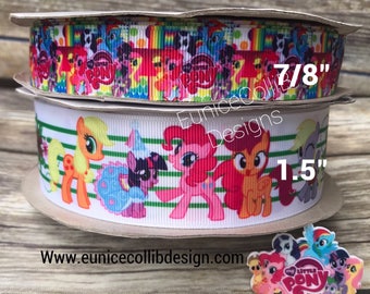 1.5" and 7/8" pony grosgrain inspired ribbon