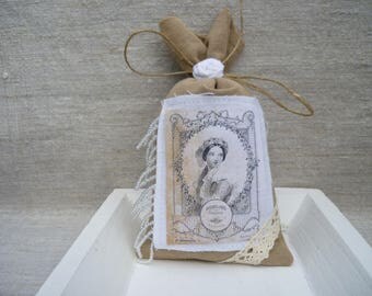 Lavender sachet decor and shabby to put or slip in a Cabinet for perfume and decoration