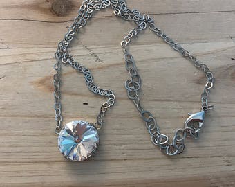 18mm Clear Dangle Necklace