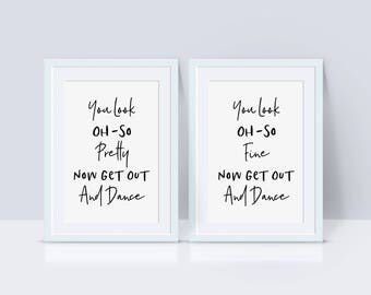 Wedding Bathroom Signs, Men's Bathroom Sign, his and hers bathroom signs, wedding sign, Look oh so, womens and mens restroom